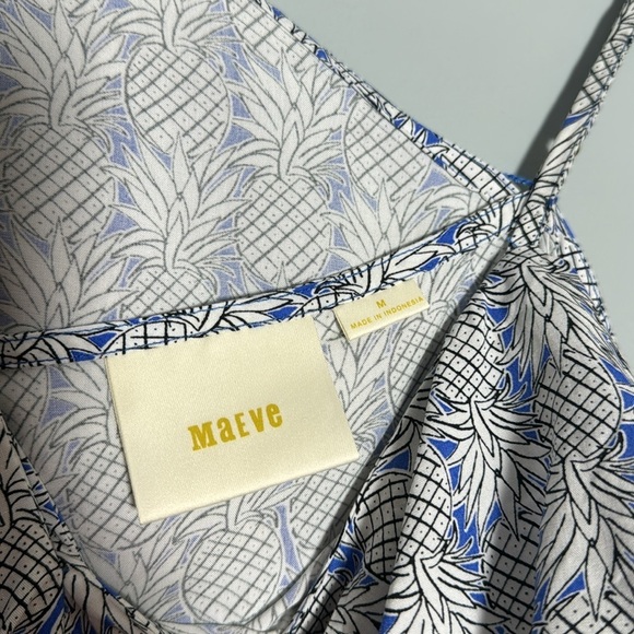 Anthropologie Maeve Pineapple Wrapped Ruffle Crop Size Medium - Picture 7 of 10